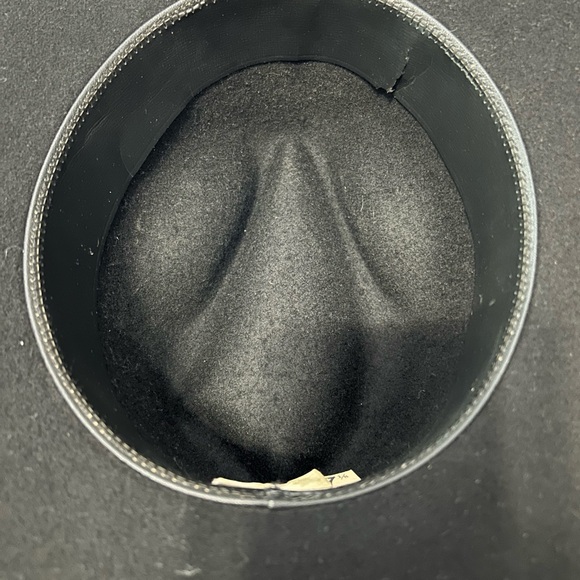 Black Wool Hat Concho Band Size 7 1/8 - Picture 7 of 12